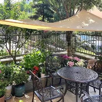 Теневая ткань Анти-УФ Дышащая Водонепроницаемость Не выцветает Охлаждение Термостойкая Защита конфиденциальности Садовые растения Бухта Укрытие от солнца Питание для патио 4m