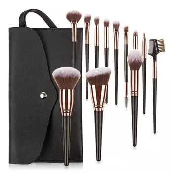 Tenezer face makeup brush 12-piece set, mixed colors, 1 set, the most popular beauty accessory in Korea
