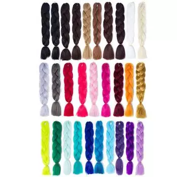 Tenfyer 24-дюймовый модный парик из синтетических волокон для наращивания волос с косичками и дреды