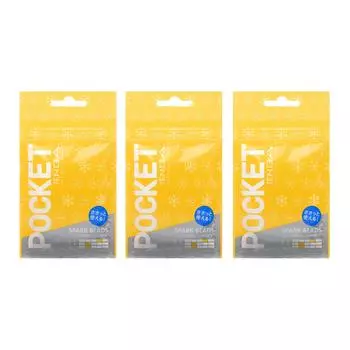 TENGA POCKET TENGA SPARK BEADS Легкий и тонкий набор лосьонов TENGA из 3 готовых к использованию пакетиков, белый,