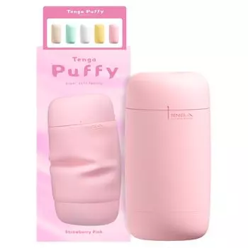 TENGA Puffy Strawberry Pink TENGA Puffy Strawberry Pink пушистый большой шарик с повторяющимся покрытием от пыли Мини-лосьон в комплекте
