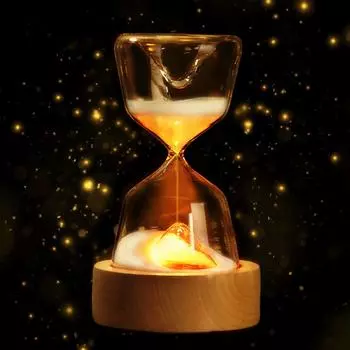 TENGEE Популярный подарок на день рождения для женщин Внутреннее непрямое освещение LED 15-минутный светильник в виде песочных часов с зарядкой от USB 13 цветов, переключаемая яркость