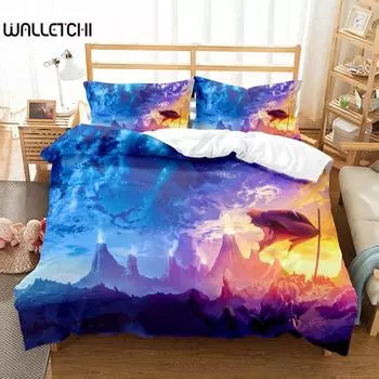 Tengen Toppa Gurren Anime Bedding Set King Queen Double Full Twin Single Size Bed Linen Set EU single(135x200cm)
