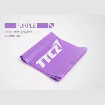 Tengtai Latex Slimming Yoga Tension Strap Women s Elastic Band Men Strength Training Fitness Stretch Resistance Band Purple plain 8 pounds