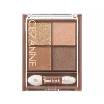 Тени для век Cezanne Bitter Tone 03 Biscuit Brown Прозрачная матовая изысканная коричневая пудра 4,5 г