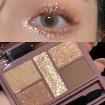 Тени для век для макияжа, стойкий эффект, косметический аксессуар, нелетучая пудра, полезная блестящая палитра с перламутровыми блестками для новичков