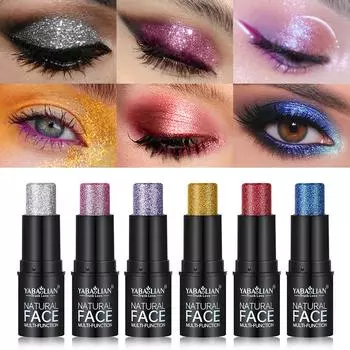 Тени для век Glitter Stick Eye Shadow Makeup Gel Шестицветные перламутровые тени для век Glitter