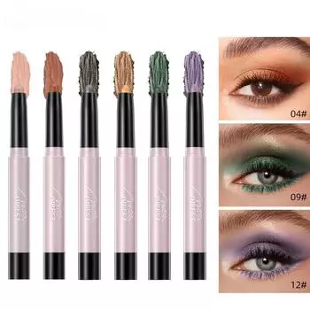 Тени для век Lazy Eye Shadow Stick, не размазываются, легко окрашиваются, жемчужные блестки, осветляющие тени для век, палочка для теней для век, высокопигментированные, долговечные тени для век 01#