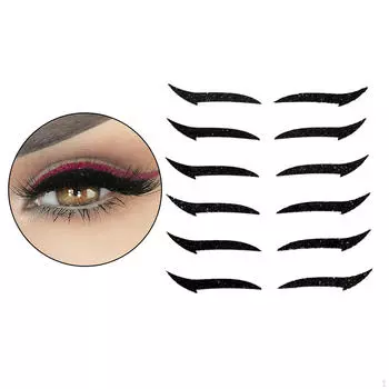 Тени для век, подушечки для трафаретов для подводки глаз — для The Perfect Winged . Многоразовый, простой в использовании 6 Pair Green+Orange