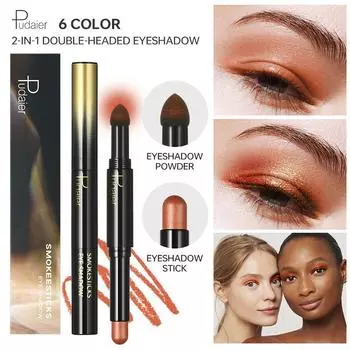 Тени для век с двойной головкой, перламутровый карандаш для теней Sleeper Silkworm Eyeshadow Pen, осветляющий, не размазывающийся макияж для глаз