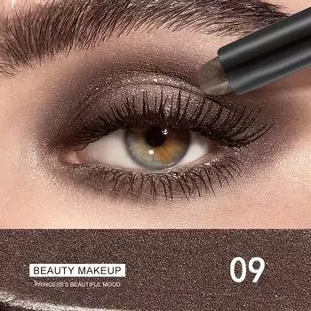 Тени для век Водостойкие Тени для век Стойкие мерцающие блестящие тени для век Карандаш для макияжа с пигментацией Тени для век Карандаш с кисточкой на конце 24