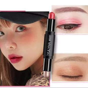 Тени для век, высокопигментированные компактные кремовые полезные ручки для отбеливания глаз для женщин 2