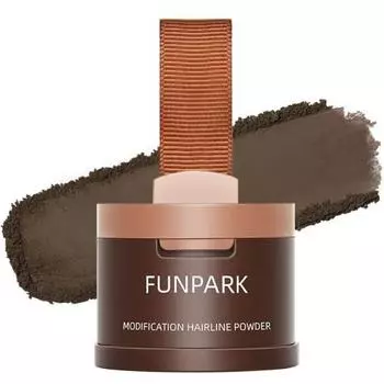 Тени для волос Funpark Pom Pom, темно-коричневые, водостойкие, для макияжа маленького лица, для линии роста волос, для истончения волос, пудра для линии роста волос, 1 шт. (х 1) - 01# Темно-коричневый
