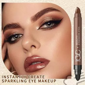 Тени-карандаш для век Тени-карандаш Перламутровые тени для век, водостойкие и устойчивые к поту, золотистые, дымчатые тени для век