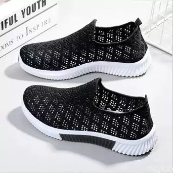 Tenis Feminino 2024 Новые модные женские кроссовки Air Mesh из вулканизированной ткани для спортзала, женские повседневные кроссовки с дышащей мягкой подошвой 36 чёрный