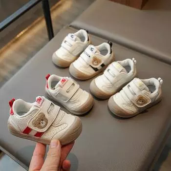 Tenis Kid Sneakers Autumn New Anti Slip Comfort Soft Sole Baby Shoes Boy Girl Sports Shoes Breathable Walking Shoes Girls Shoe 16insole12CM золотой