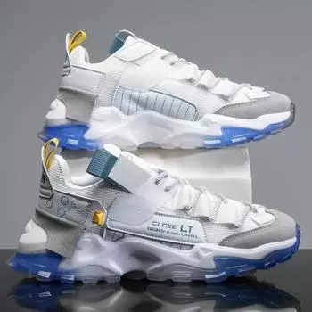 Tenis Luxury Trainer Race Дышащие модные лоферы Кроссовки для бега Повседневная мужская обувь больших размеров 46 белый