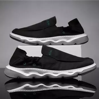 Tenis Masculino Мужская обувь Мужская повседневная обувь Ice Silk Молодежная спортивная обувь для активного отдыха Модные мокасины Мужские холщовые кроссовки Дизайнерская обувь 39 чёрный