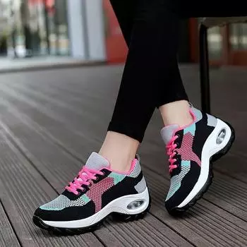 Tenis Women Sneakers Walking Shoes Breathable Gym Jogging Shoes for Woman Lace Up Platform Sport Shoe Tenes Feminino 35