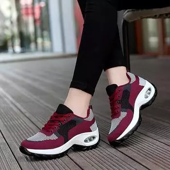 Tenis женские кроссовки на воздушной подушке прогулочная обувь дышащая спортивная обувь для бега для женщин спортивная обувь на платформе со шнуровкой Tenes Feminino 35