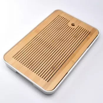 Тенка Чагё Хякусен Чабан Длина х Ширина х Высота (белый) 36,5 23,5 3,5 см [Чайная утварь]