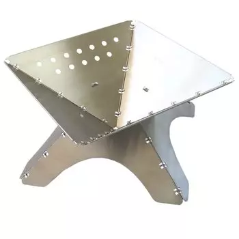 Tenmaku Design Flat Fire Stand [L] серебряный