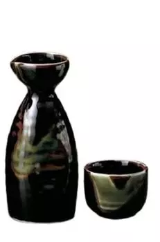 Тенмоку Орибэ Нагаси 1 Токкури Сакадзуки Набор из 2 керамических изделий Мино Але-нет Нет. &