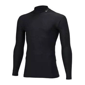 Теннис Бадминтон Biogear Ракетка Спортивная внутренняя рубашка с длинным рукавом Dynamotion Fit Японская ассоциация бадминтона официально одобрена унисекс 62JAB050 черный чёрный