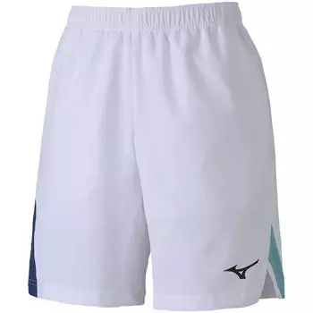 Tennis Badminton Game Japan Badminton Association Officially Unisex 62JBB022 White x Navy Blue x Turquoise S [Mizuno] Pants, Shorts, Approved,