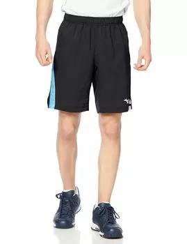 Теннис Бадминтон Игра Половина официально одобрена Японской бадминтонной унисекс 62JBB022 XS [Mizuno] Штаны, Штаны, Ассоциация, Черный/Синий Atoll/Белый