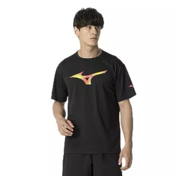 Tennis Badminton Practice Short Sweat Quick Dynamotion 62JAB016 Black [Mizuno] Shirt, Sleeve, Absorbent, Drying, Fit, Unisex, чёрный