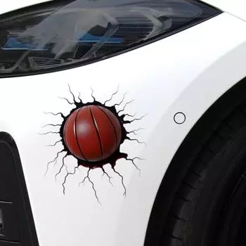 Теннис Баскетбол Медведь Трещина 3D наклейки для автомобиля водостойкие наклейки грузовик внедорожник бампер Декор окна крышка царапины авто аксессуары