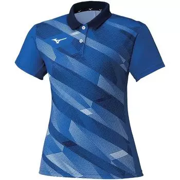 Tennis Collared Game Sweat Quick 62JA1702 French M [Mizuno] Wear, Shirt, Absorbent, Drying, Deodorizing, Blue, французские синий