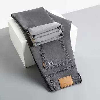 Tennis Jeans Business Pants Loose Spring and Summer New Thin Trousers Ice Silk Pants Jeans Men 29