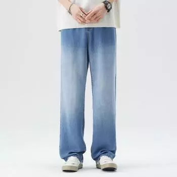 Tennis Jeans Spring and Summer Loose Straight Slimming Stretch Thin Style Jeans 28