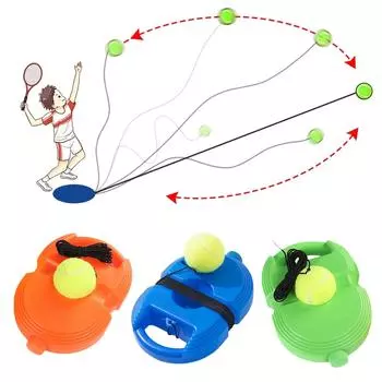 Tennis Practice Rebounder Tennis Trainer Set with String Solo Tennis Trainer Practice Portable Tennis Practice Equipment синий