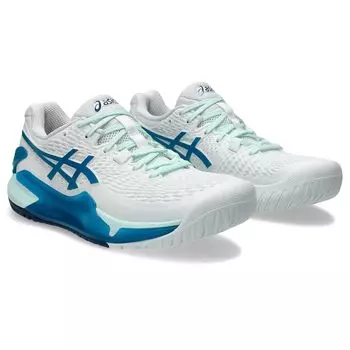 Теннисные кроссовки 9 1042A208 Синие [ASICS] GEL-RESOLUTION Женские Бело-бирюзовые 23.5