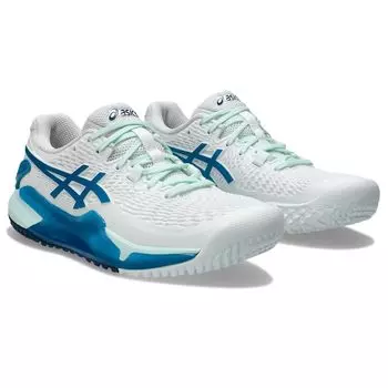 Tennis Shoes 9 OC 1042A225 Blue [ASICS] GEL-RESOLUTION Women s White/Teal 22.5