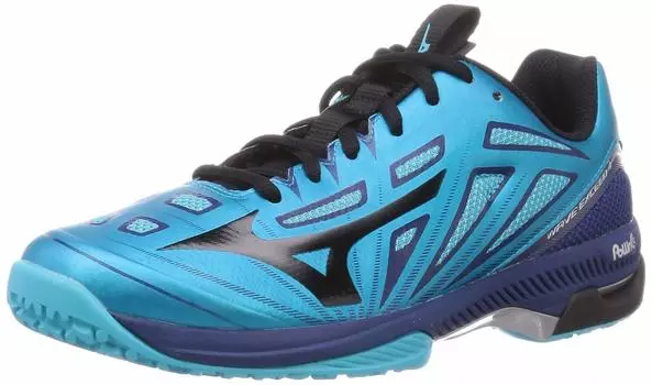 Tennis Shoes Wave Exceed 4 OC Artificial Grass Court Club Activities Lightweight Gameco Light cm 2E [Mizuno] Clay/Sand Blue/Black/Navy 23.5