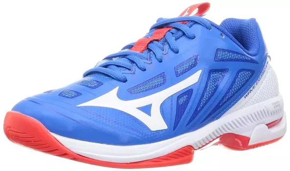 Tennis Shoes Wave Exceed 4Z WIDE AC All Court Club Activities Lightweight Game Court Soft cm 3E [Mizuno] Blue/White/Red 23.5
