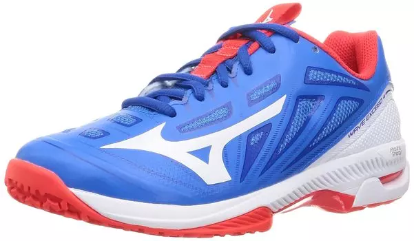 Tennis Shoes Wave Exceed 4Z WIDE OC Artificial Grass Court Club Activities Lightweight Game cm 3E [Mizuno] Clay/Sand Blue/White/Red 25.0