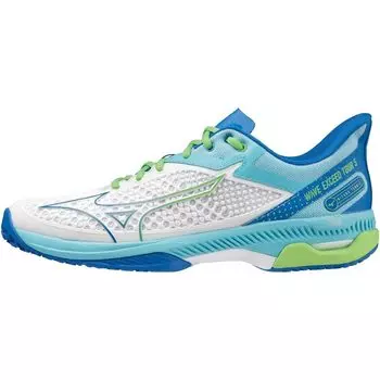Tennis Shoes Wave Exceed TOUR 5 OC Artificial Grass Court Club Activities Lightweight Game cm 2E [Mizuno] Clay/Sand White/Blue/Lime 24.0