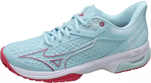 Tennis Shoes Wave Exceed TOUR 5 OC Turquoise x Coral x White cm E [Mizuno] Women s 25.5