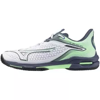 Tennis Shoes Wave Exceed Tour 6 AC All Court Club Activities Lightweight Game Court Soft White x Mint x Navy cm 2E [Mizuno] 27.5