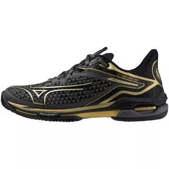 Tennis Shoes Wave Exceed TOUR 6 OC Artificial Grass Court Club Activities Lightweight Soft Tennis Hard Tennis Dark Gray x Gold x Black cm 2E [Mizuno]