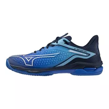 Tennis Shoes Wave Exceed TOUR 6 OC Artificial Grass Court Club Activities Lightweight Soft Tennis Hard Tennis Blue x White x Navy cm 2E [Mizuno]