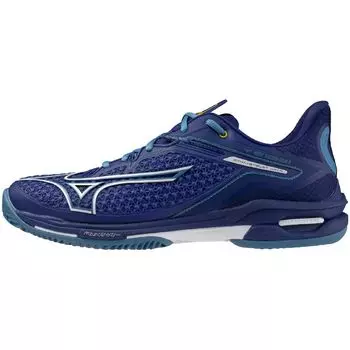 Tennis Shoes Wave Exceed TOUR 6 OC Artificial Grass Court Club Activities Lightweight Soft Tennis Hard Tennis Blue x White cm 2E [Mizuno] Clay/Sand