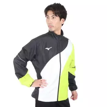 Tennis Wear Active Warmer Jacket Heat Retention Water Repellent 62MEA502 Green L [Mizuno] Black/Lime