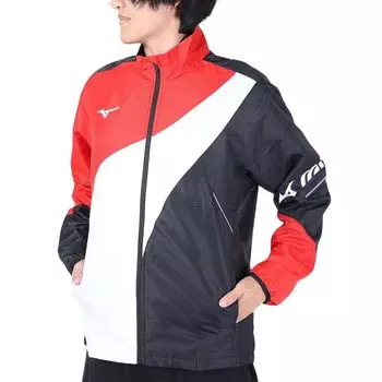 Tennis Wear Active Warmer Jacket Heat Retention Water Repellent 62MEA502 Black x Red XL [Mizuno]