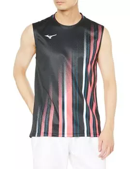 Tennis Wear Dry Aeroflow Game Shirt Sleeveless High Breathability Dynamotion Fit Badminton 62JA2520 Black S [Mizuno] чёрный